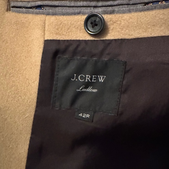 Men's J. Crew Tan Overcoat - Picture 3 of 4